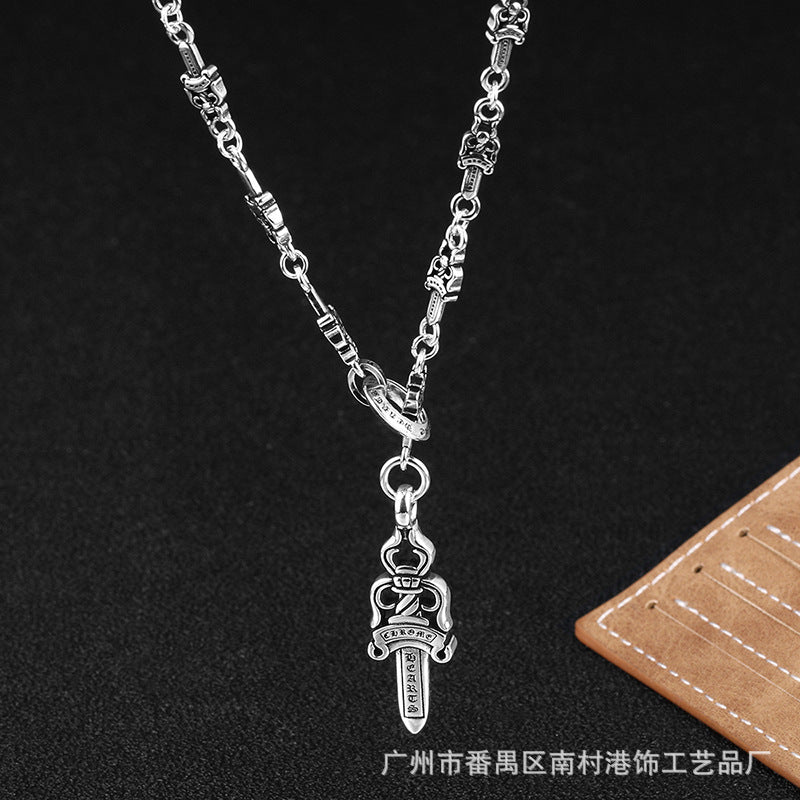 Chrome Hearts sword pendant necklace couple clavicle chain