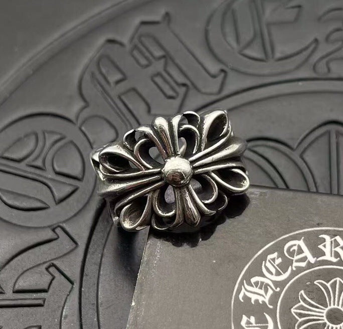 chrome hearts 925 silver retro ring