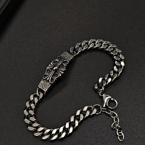 Chrome Hearts cross military flower bracelet