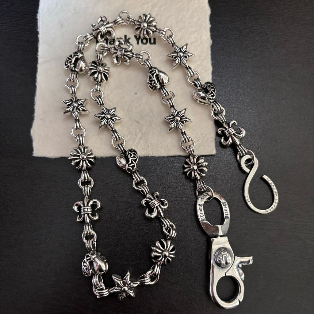 Chrome Hearts anchor cross flower love six-pointed star trouser chain