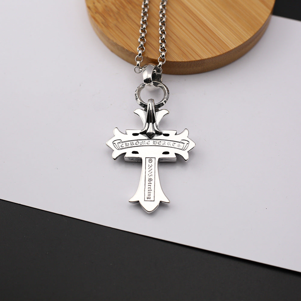 Chrome Hearts punk retro six-pointed star cross necklace