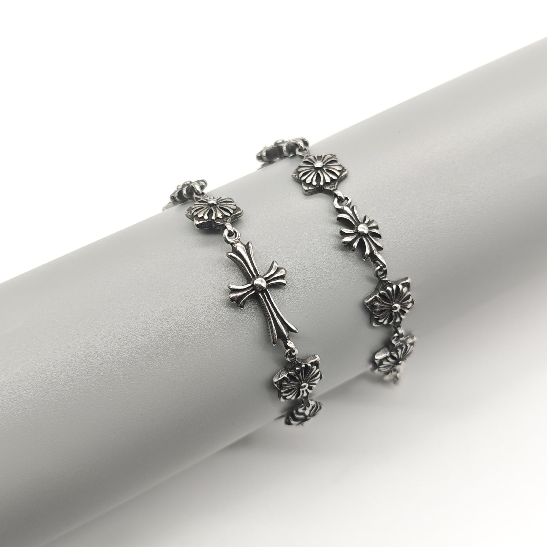 Chrome Hearts six-pointed star flower ball cross bracelet