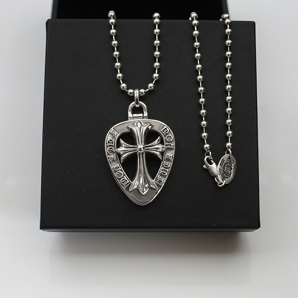 Chrome Hearts cross holy sword box pendant necklace