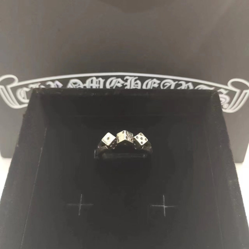 Chrome Hearts open dice rings