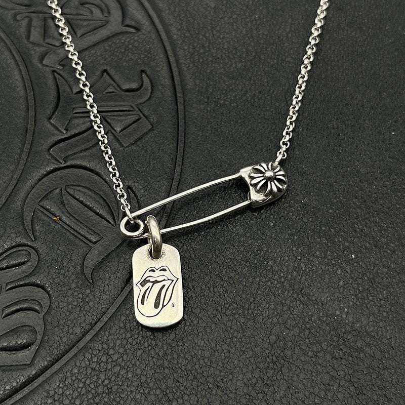 Chrome Hearts pin necklace with various elements
