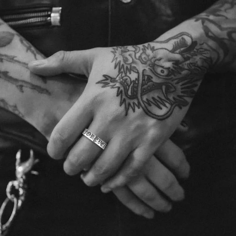 6MM CHROME HEARTS FOREVER RING 闅嗘悅C SPACER 5